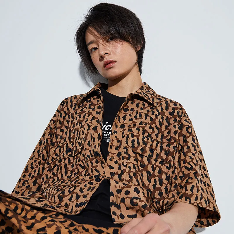 Wacko Maria X Dickies Shirts Unisex Leopard Print-4