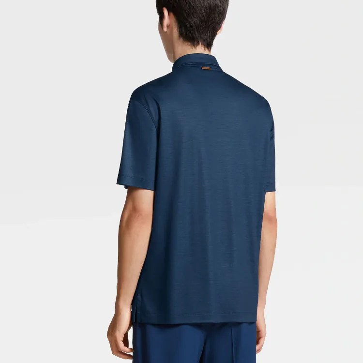 Zzegna Polo Shirts Men Midnight Blue-3