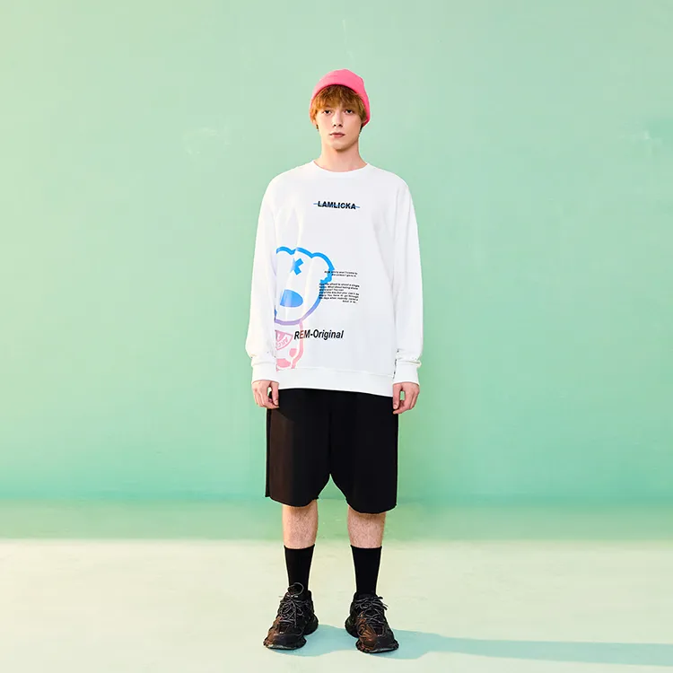 LAMLICKA Crew Neck Loose Fit Regular Sweatshirt Unisex-7