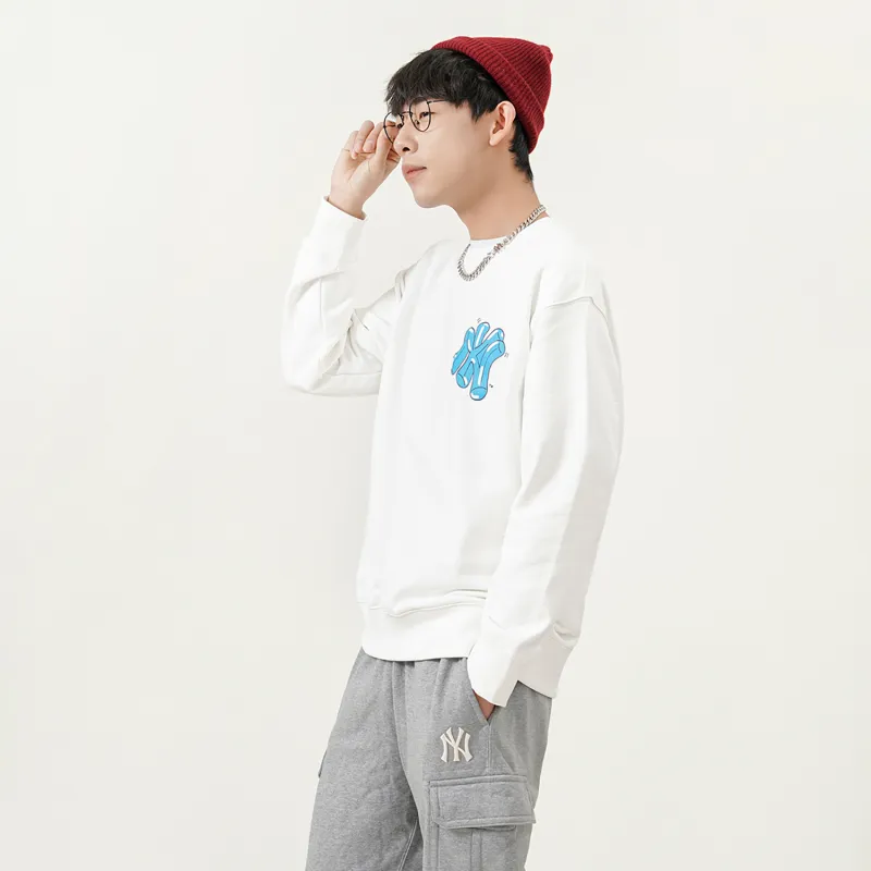 MLB New York Yankees Sweatshirts Unisex Ivory White-5