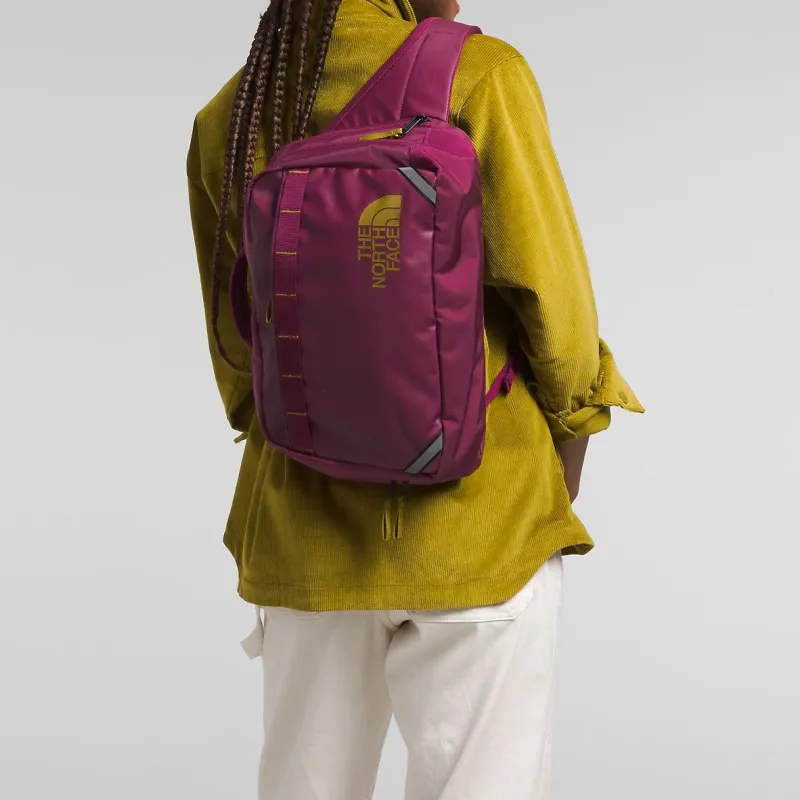 THE NORTH FACE Recycled Polyester Shoulder Bag, Crossbody Bag Unisex Berry/Moss-5