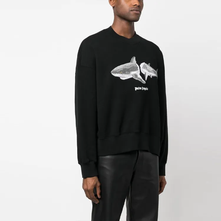 PALM ANGELS Shark Print Hoodie-3