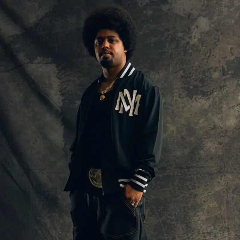 Mitchell & Ness x Mastermind JAPAN Jacket Unisex Black-2