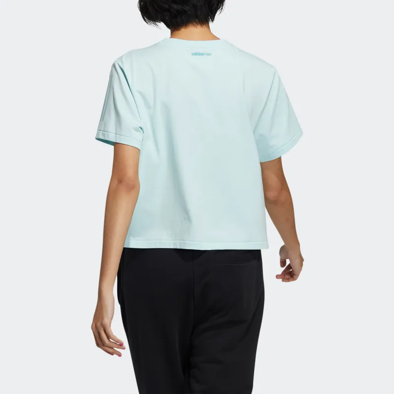 Adidas Neo Crop Tops Women's Emerald-2