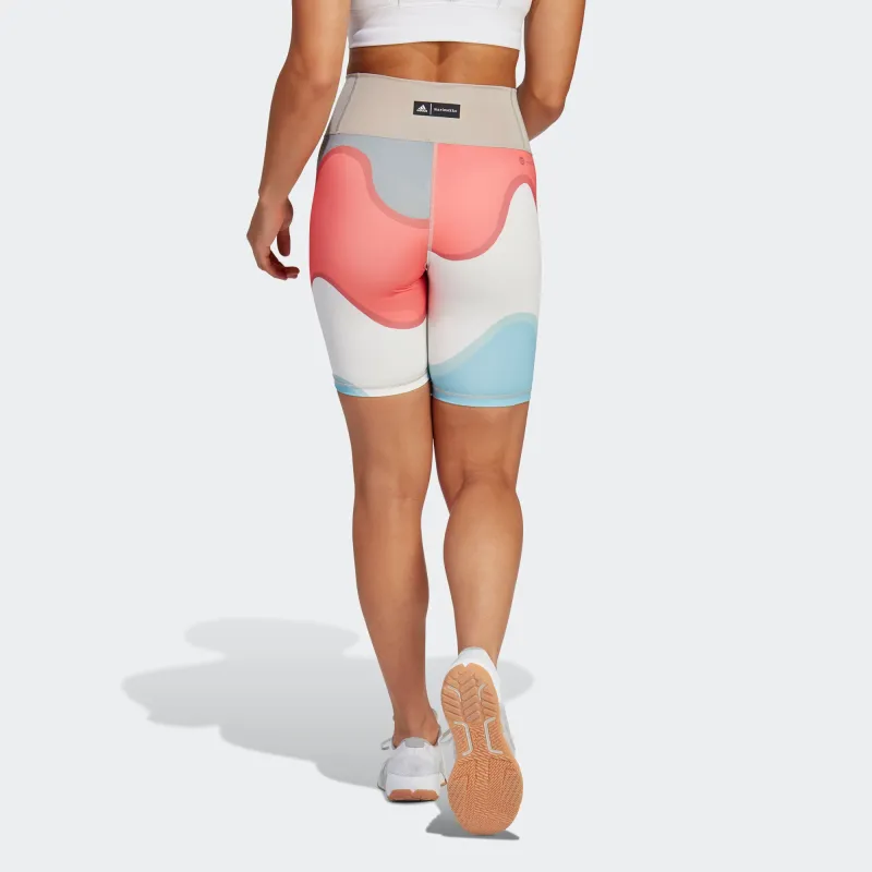 Adidas MARIMEKKO Collaboration Casual Shorts Women's Blue With White Lettering-2