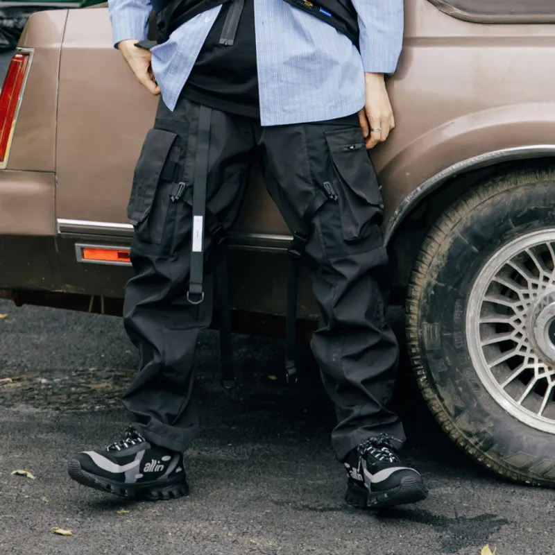 REINDEE LUSION Knitted Sports Pants Unisex Black-6