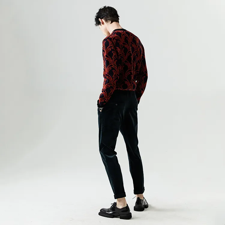 DAVID NAMAN Sweater Men's Orange Red-3