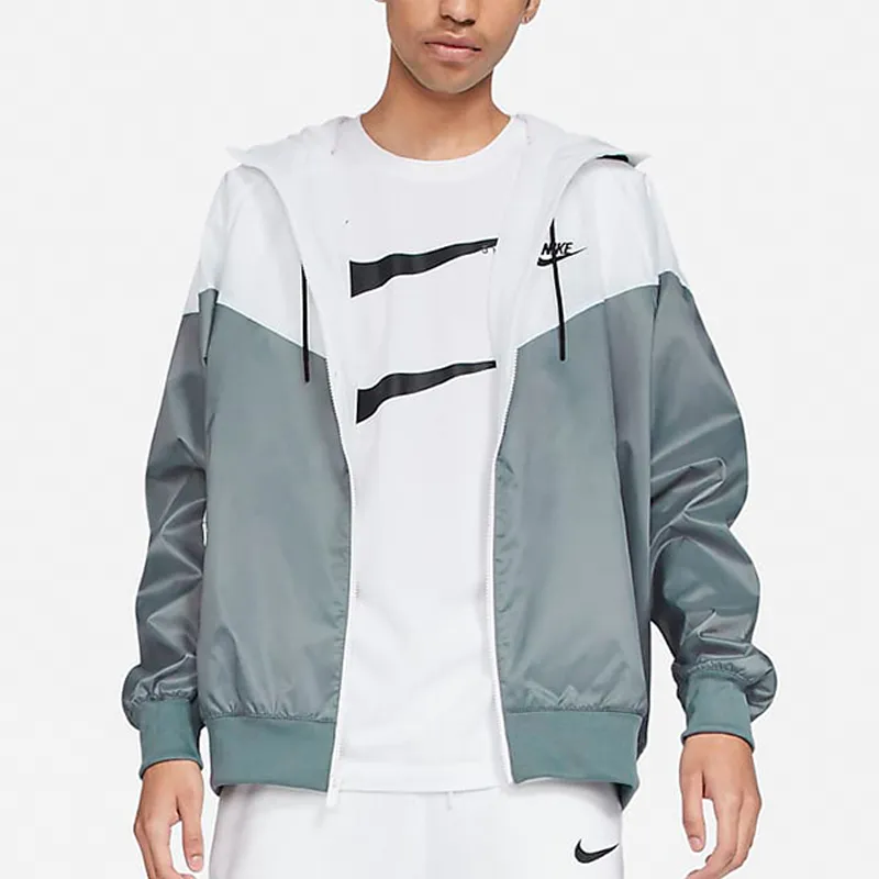 Nike Jackets Men Gray White-2