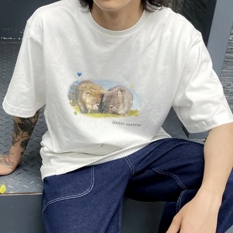 BASIC MATCH T-Shirts Unisex White-4