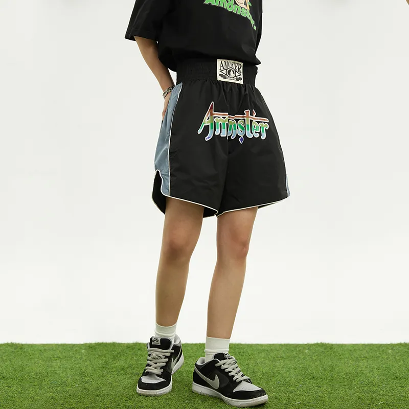 AMONSTER Loose Fit Shorts Unisex Black-2