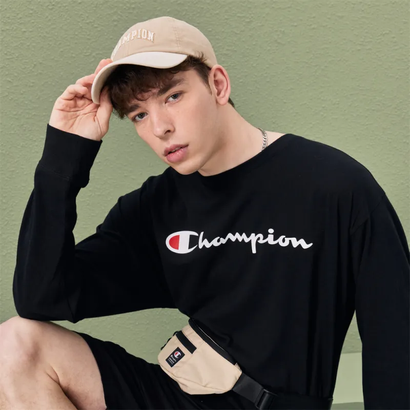 Champion Script Full Chest Logo Crewneck Sweatshirt-5