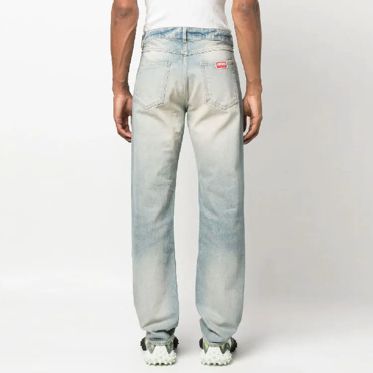 KENZO Logo Patch Washed Jeans-1