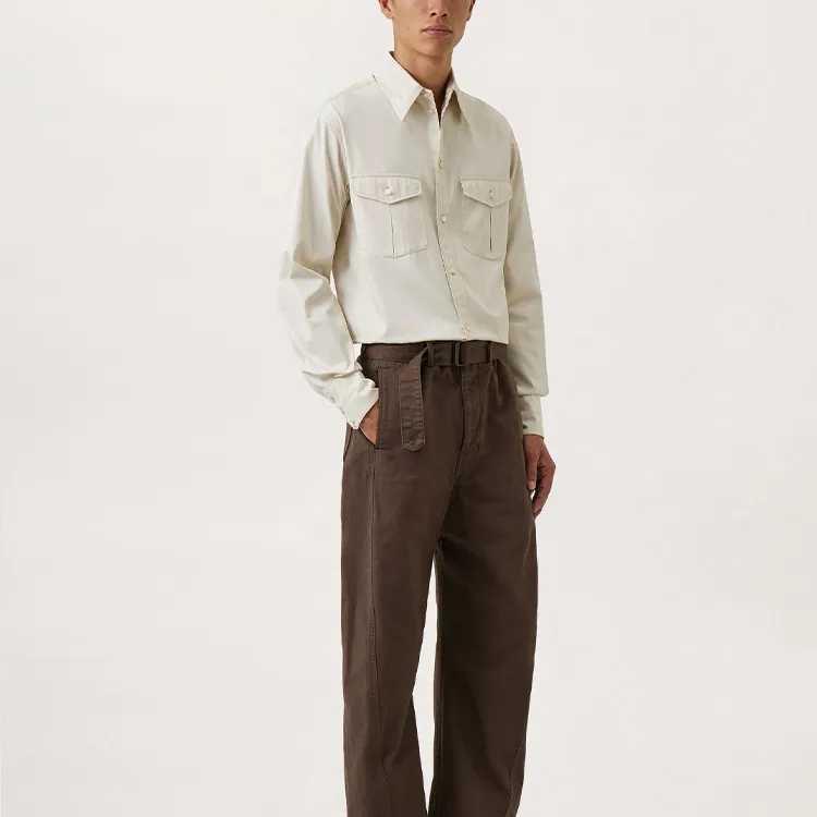 Lemaire Shirts Men Cream White-1