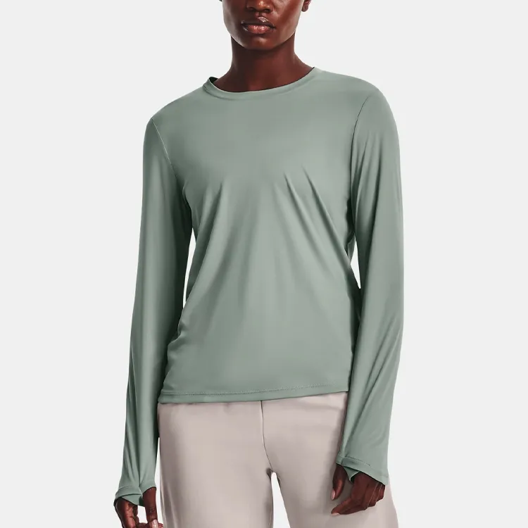 Under Armour T Shirts Women's Asphalt Gray Green-3