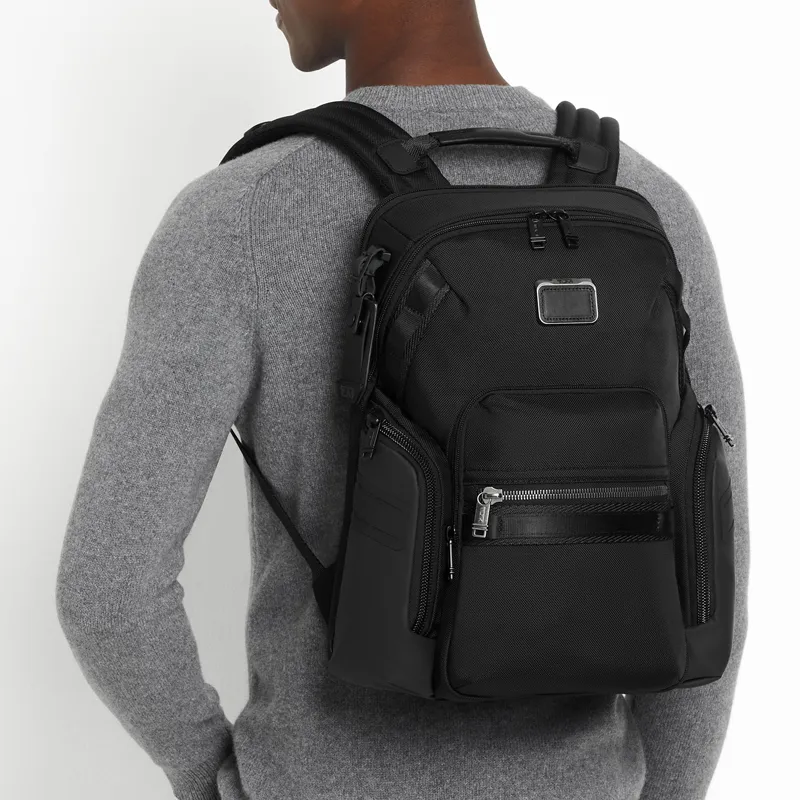 TUMI Alpha Bravo Polyamide Backpack Regular Men's Black-5