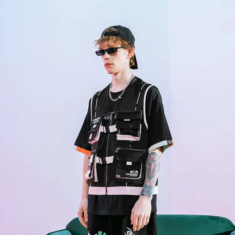 LAMLICKA Vests Unisex Black-3