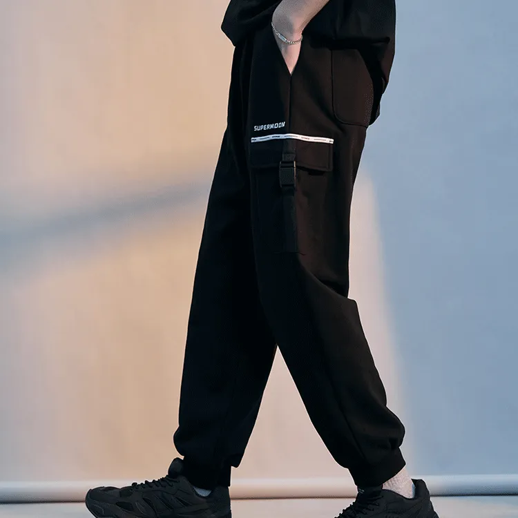 SUPERMOON Cargo Pants Unisex Black-4