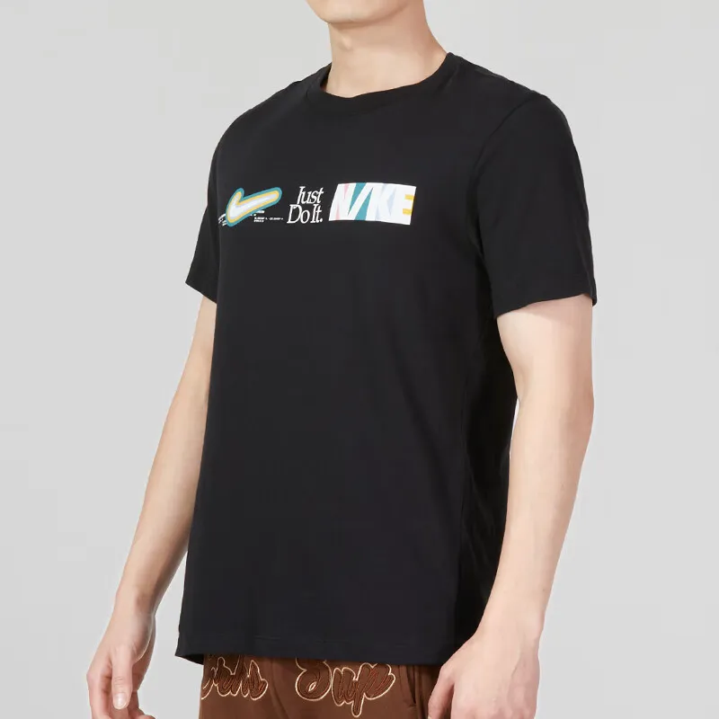 Nike T Shirts Men Black-2