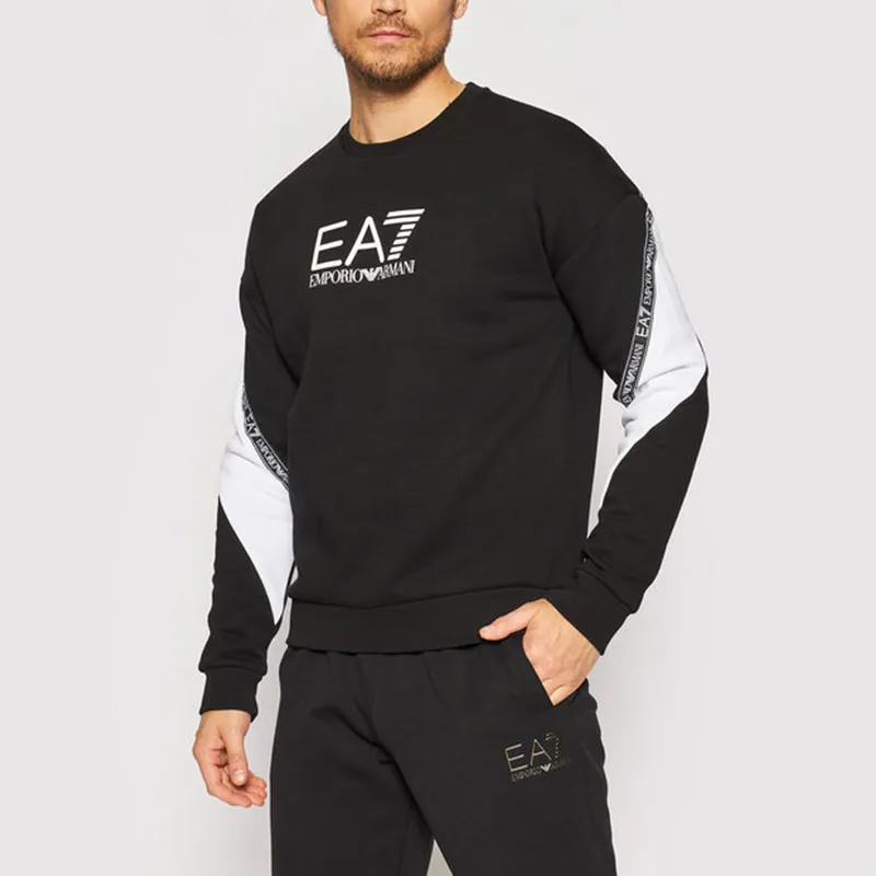 EMPORIO ARMANI EA7 Sweatshirt Men's Black White-4