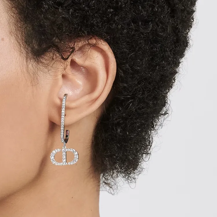 DIOR 30 Montaigne Earrings Women's Silver-4