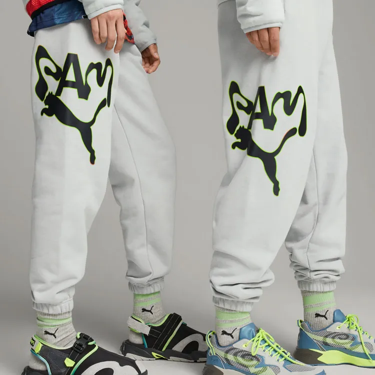 PUMA X P.A.M. Co-branded Version Knitted Sweatpants Unisex Gray-5