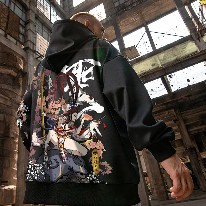 SANSYAS Hooded Loose Fit Sweatshirt Unisex-6