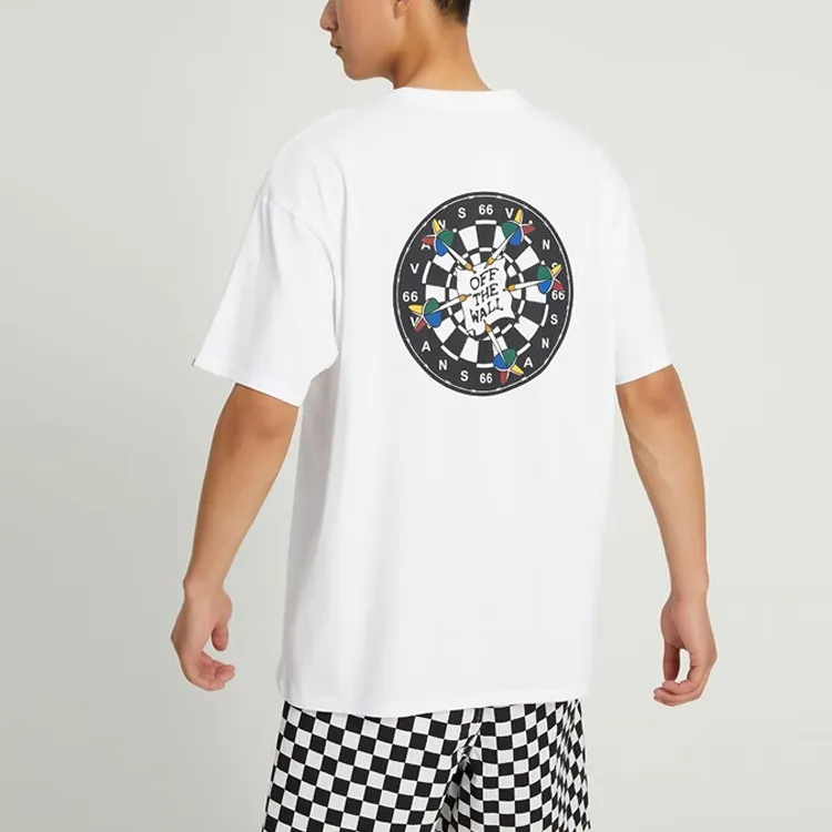 Vans Dart Board SS T Shirts Men White-3