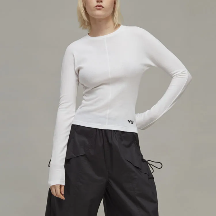 Y 3 Logo Printed Crewneck T Shirt-3