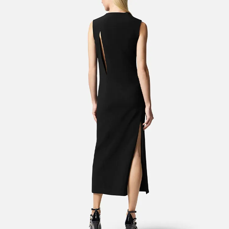 VERSACE Cut-Out Sleeveless Midi Dress-3