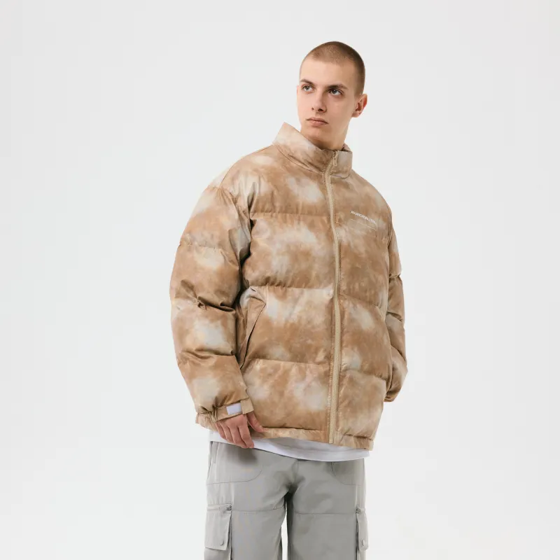 FPA Camouflage Letters Stand Collar Loose Fit Thickened Puffer Jacket Unisex-13