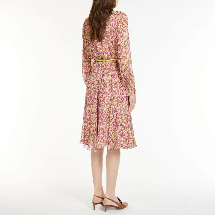 MaxMara SS23 Long Sleeved Dress Women's Pink-3