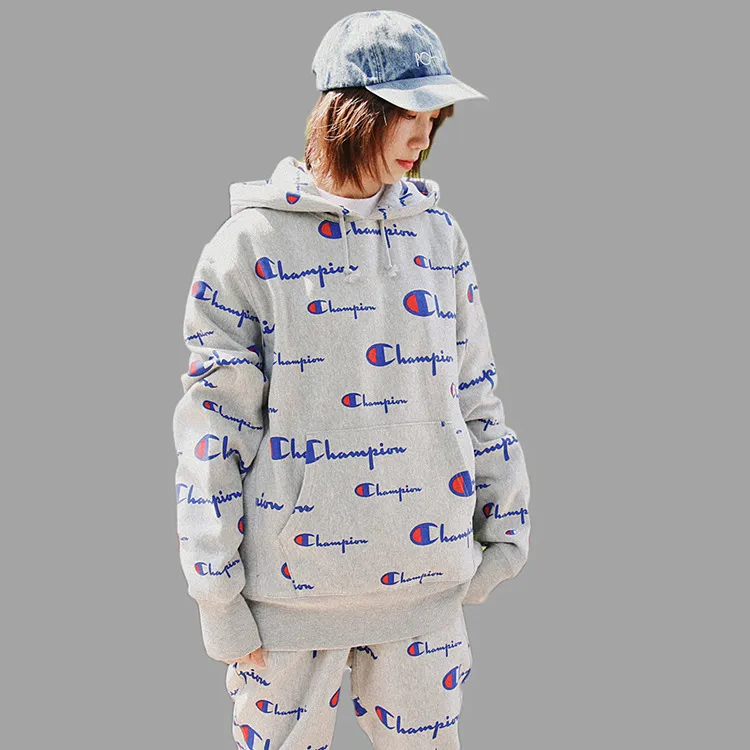Champion Sweatshirt US Version Unisex Gray-2