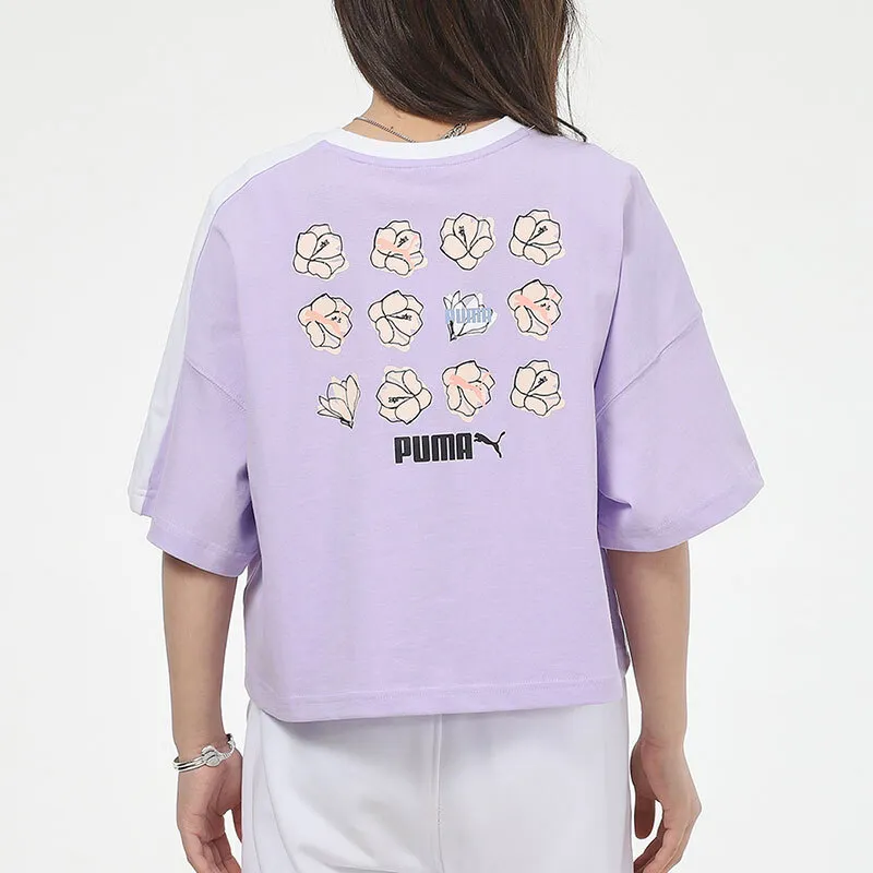 PUMA Crop Tops Women's Lavender-3