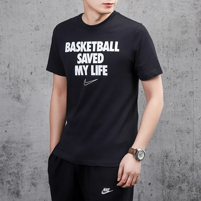 Nike T Shirts Men Black-4