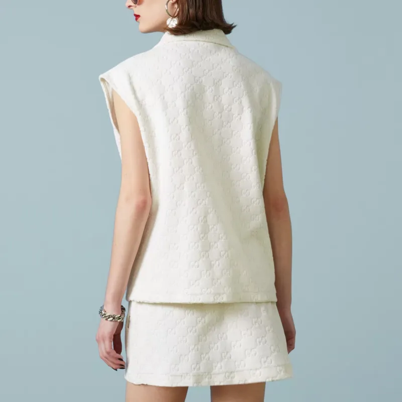 GUCCI Gg Terry-cloth Gilet-3