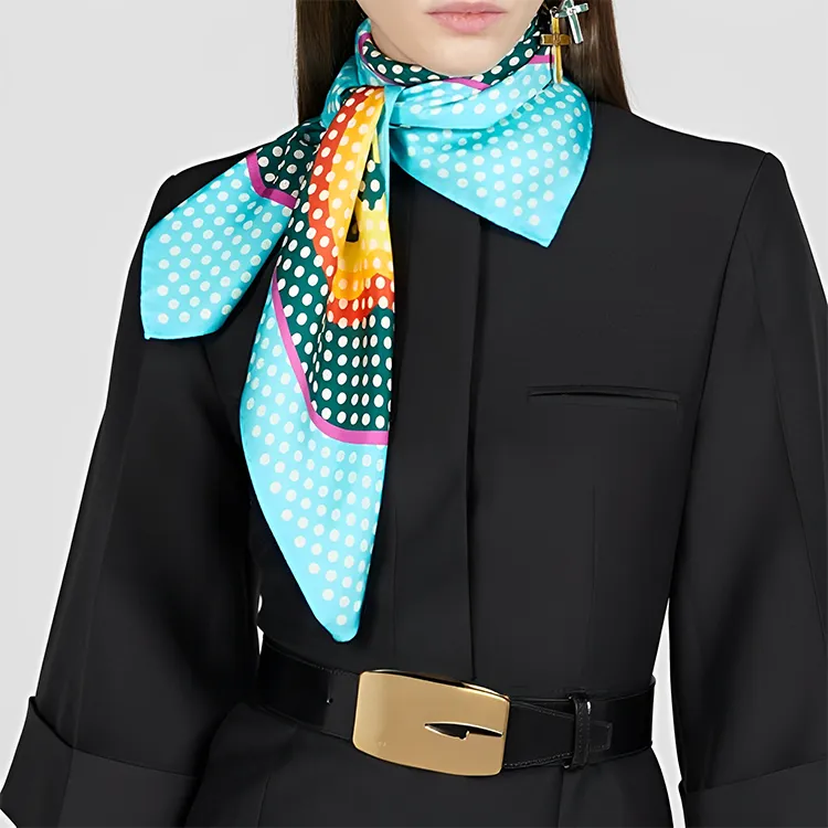 GUCCI Silk Scarves Women's Green-2