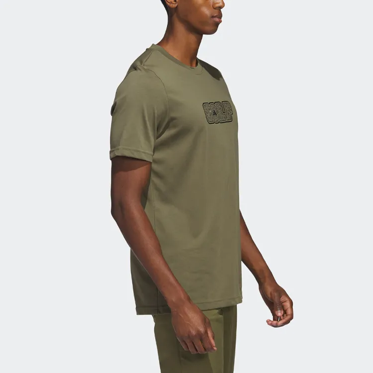 Adidas T Shirts Men Strata Olive Green-3