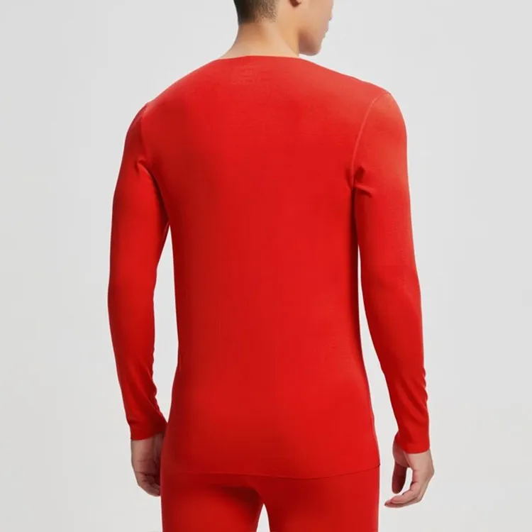 CALVIN KLEIN Thermal Tops Men's Garnet Red-2
