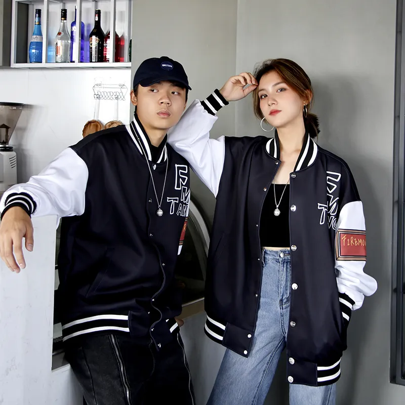FireMonkey Baseball Jerseys Unisex Black/White-4