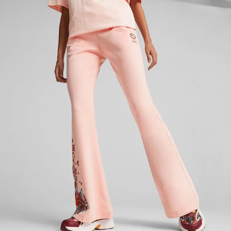 PUMA X Liberty Co-branded SS23 Casual Pants Women's Pink-3