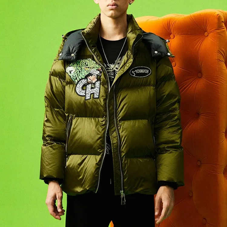 TCH Down Jackets Unisex Army Green-2