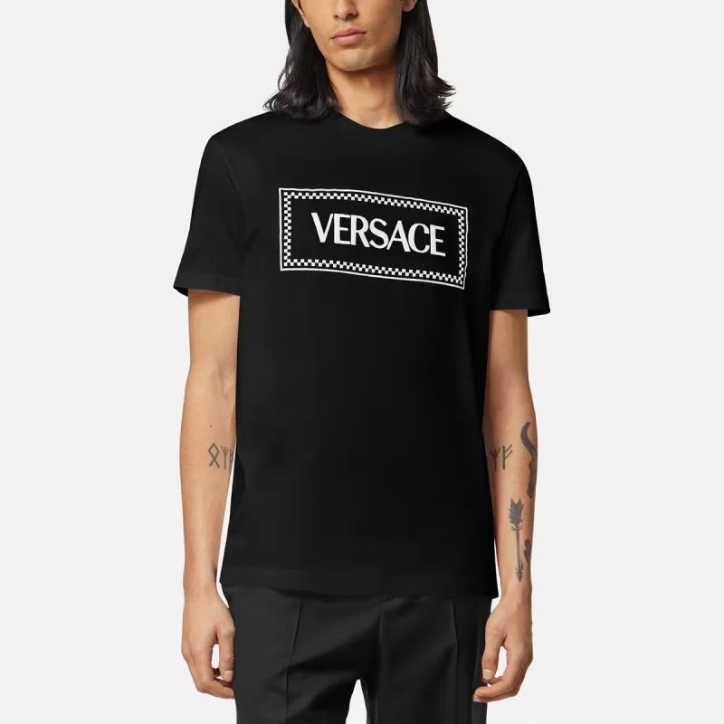 VERSACE Embroidered Logo Compact T Shirt-3