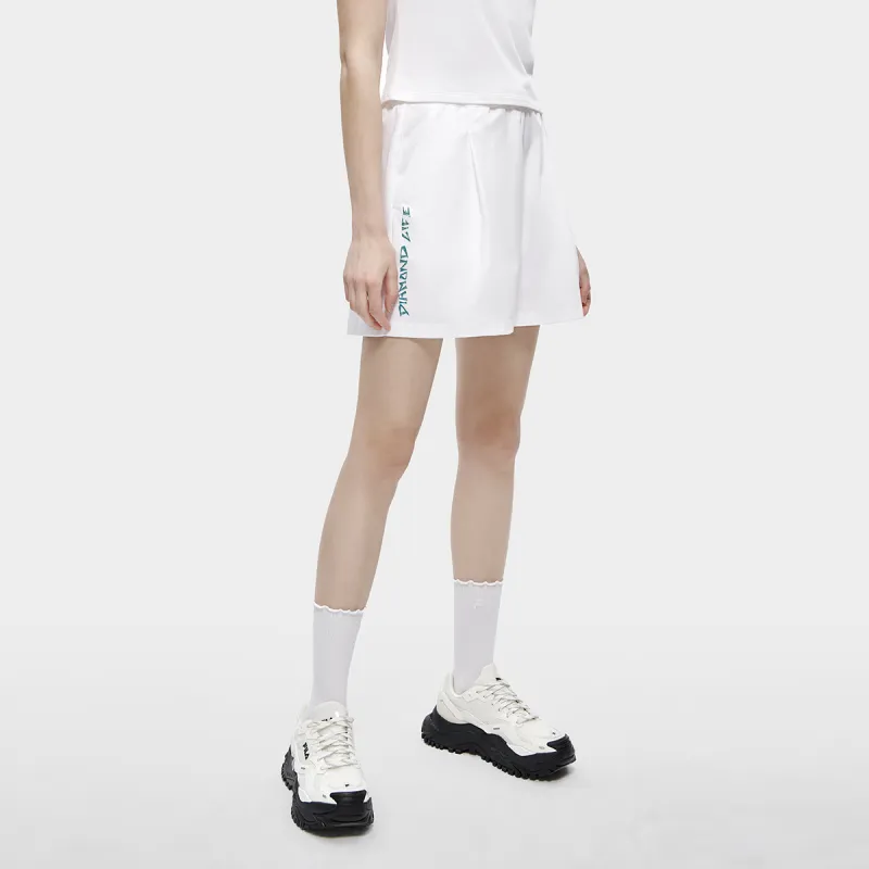 FILA FUSION BASEBALL Series Sports Shorts Women's Standard White-3