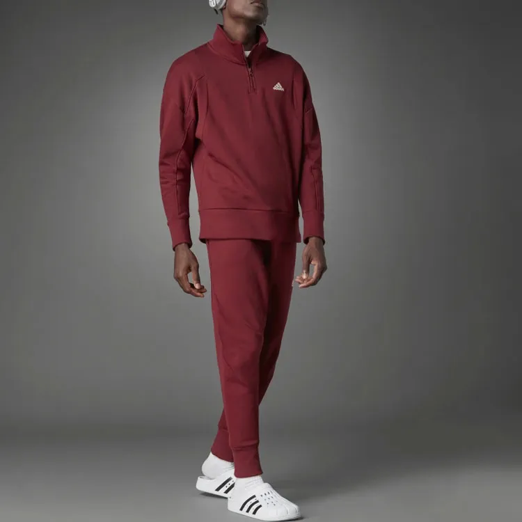 Adidas Sweatshirts Men Burgundy-4