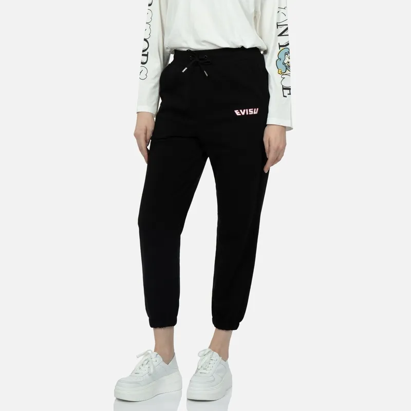 EVISU Knitted Sweatpants Women's Black-2