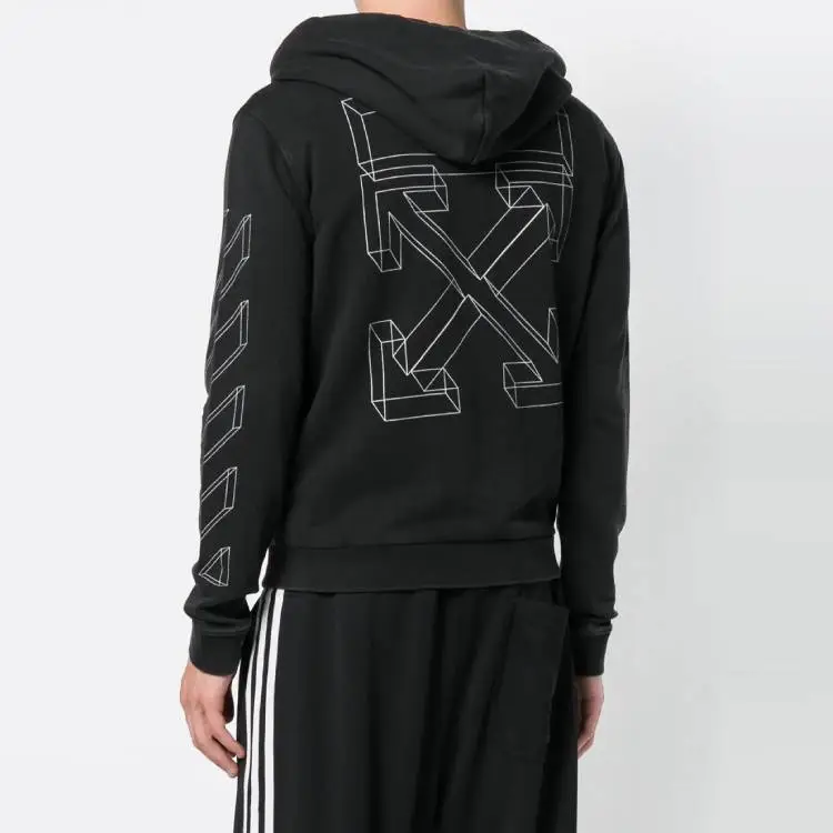 OFF WHITE 3D Marker Diag Zip Up Hoodie-2