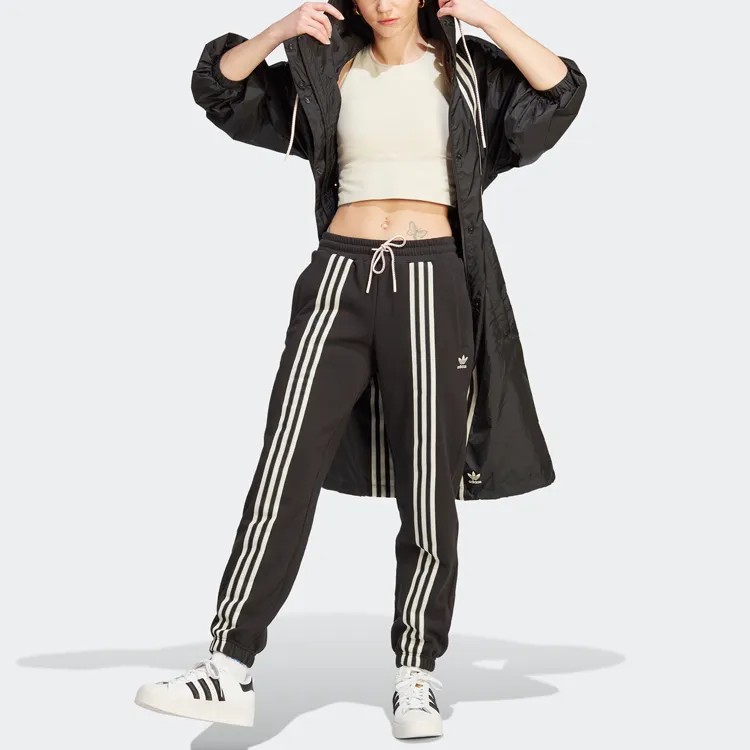 Adidas Originals 3 Stripes Knitted Sweatpants Women's Black-3