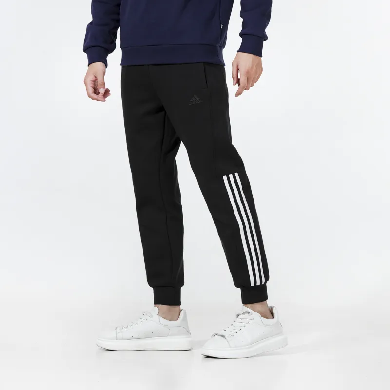 Adidas Knitted Sports Pants Men's Black-4