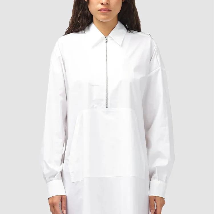 MM6 Maison Margiela Long Sleeved Dresses Women's White-3