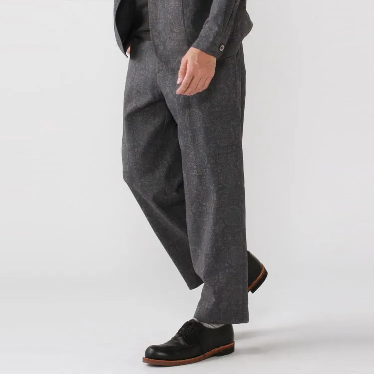 Beams Casual Pants Men Batik Gray-10